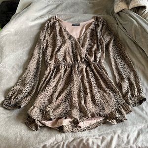 ASTR Leopard Print Romper